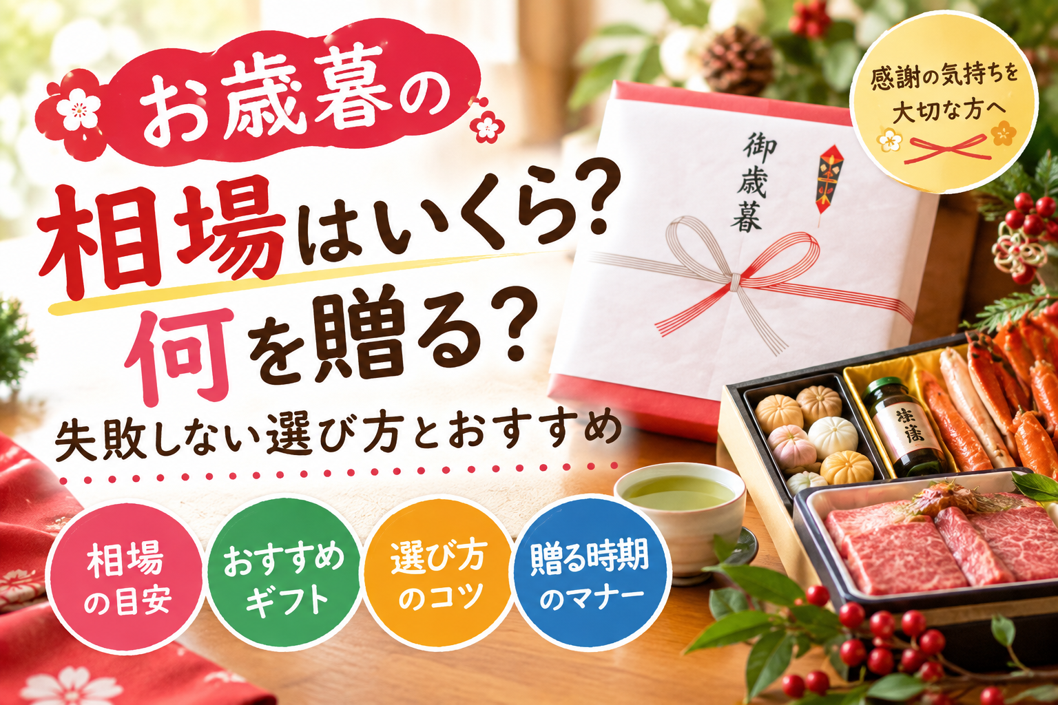 お歳暮の相場とおすすめギフトの選び方