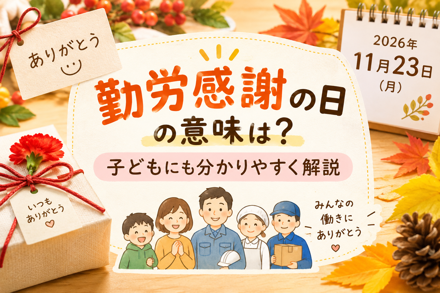 勤労感謝の日の意味と家族で感謝を伝える過ごし方