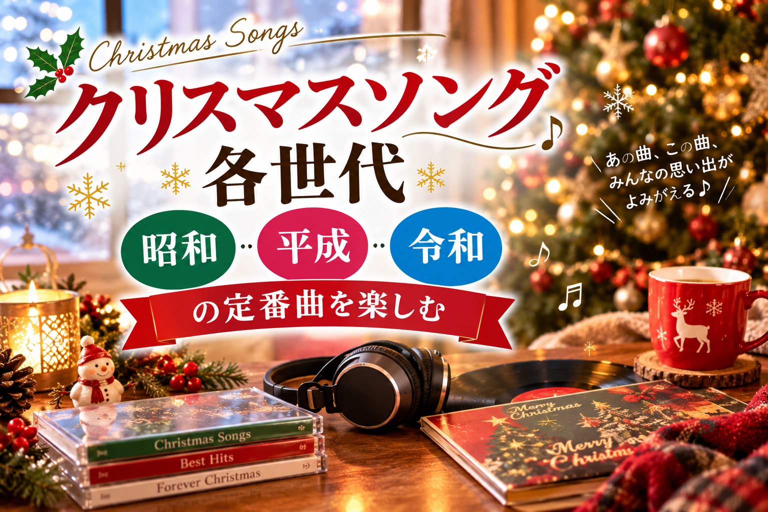 昭和・平成・令和のクリスマスソングを家族や大人が楽しむクリスマスの音楽シーン